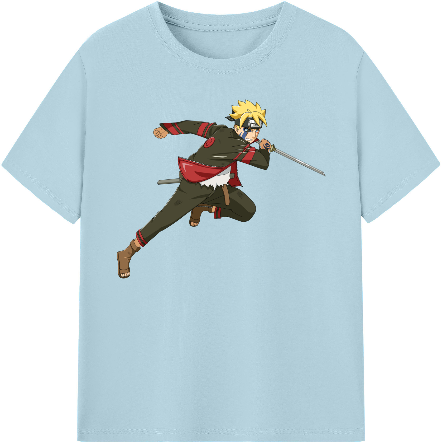 （画像用） NARUTO -ナルト- うずまき ボルト Uzumaki Boruto 綿100％半袖Tシャツ（フロントプリント）
